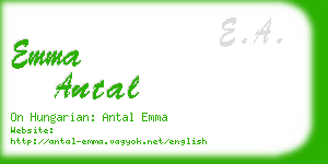 emma antal business card